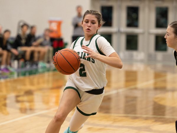 Kennedy Davila drives to the basket in last year's Oil City Tip Off game against Cheyenne South.  Davila is entering her senior year and hopes to have another great season after a stellar junior season where she was selected as an All-Stater.